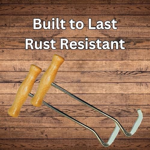 Wooden Handle Boot Hooks Durable Metal Shoe Puller Tool