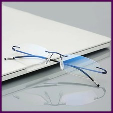Gafas Lectura Hombre Sin Montura Antifatiga Luz Azul Presbicia Lentes Claros
