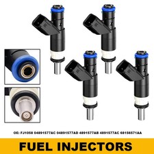NEW 4x Fuel Injectors For 2007-2017 Jeep Comp...