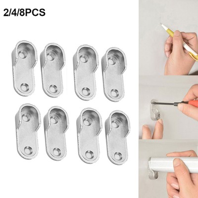 2*-Wardrobe Clothes Tube Support Closet Rod Pole End Bracket Thickening Holder .