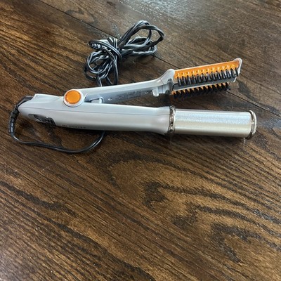 InStyler IS1001 Silver Rotating Curling Iron Hair Brush TESTED