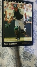 Pinnacle 1992 Terry Steinbach #12 Oakland Athletics MLB Baseball Card Vintage