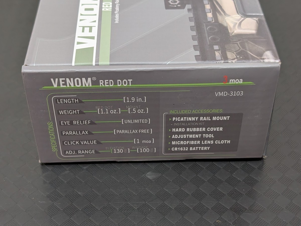 Vortex Venom 3 MOA Dot Sight - Black (VMD-3103) for sale online | eBay