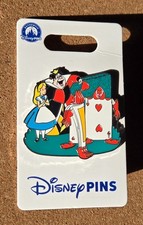 Disney Parks enamel pin featuring Alice and the Queen of Hearts Open Edition NEW