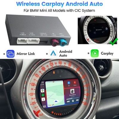 Für Mini R55 R56 R57 R58 R59 R60 R61 CIC Wireless CarPlay Android Auto ...