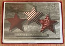 18 Christmas Holiday Greetings Cards & Envelopes  Star Ornaments by Paper Images