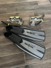 Aqua Lung Sport Pinne Caravelle Adulto Taglia 11-12 46-47 Lotto 2 Maschere Snorkeling