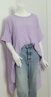 She Street Drape Top Onesize (8-20) Lilac Seersucker S/Sleeve Hi-Lo Hem