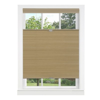 Cordless Top-Down Honeycomb Cellular Pleated Shade - 27 x 64 - Tan