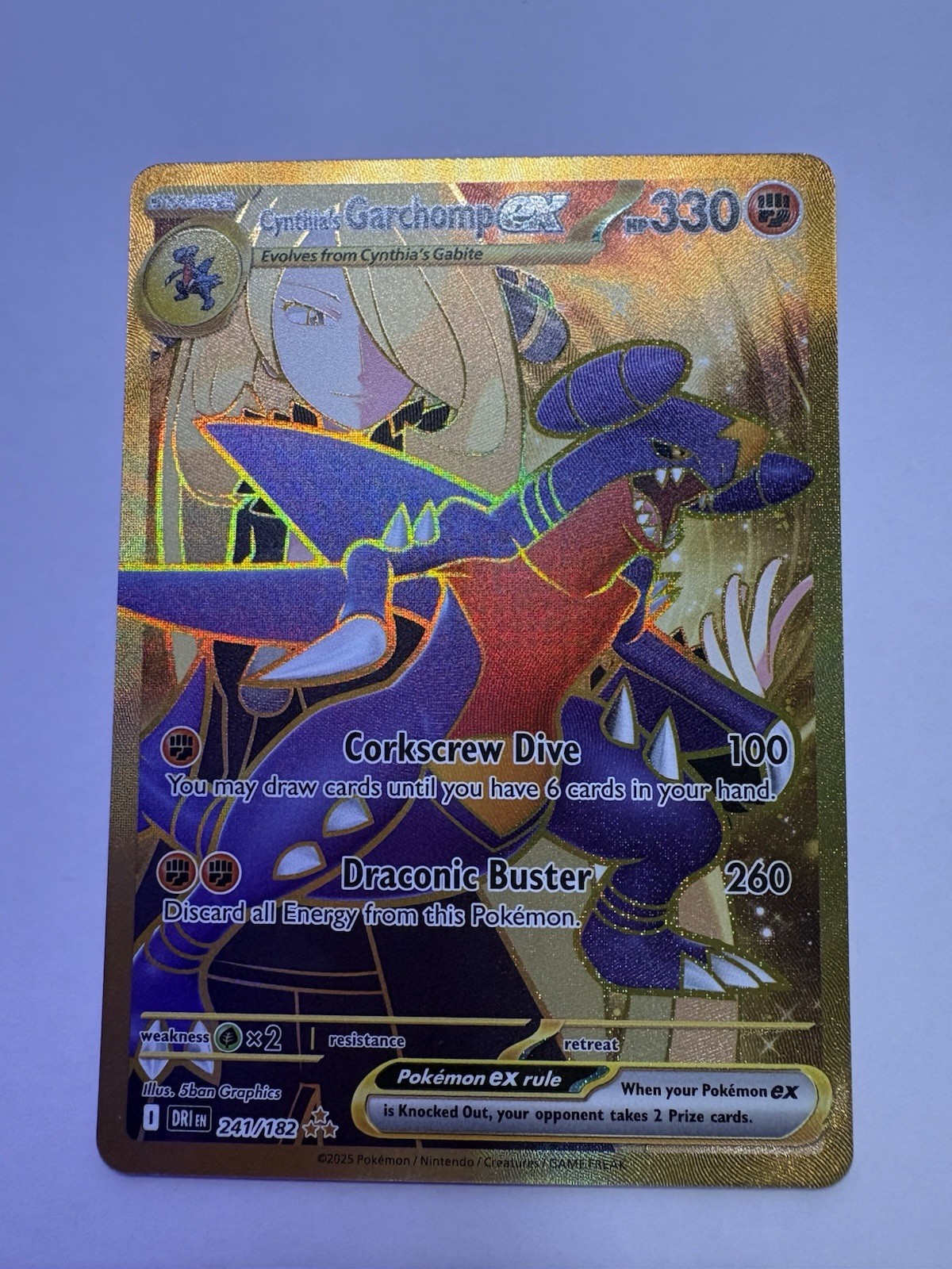Cynthia's Garchomp ex 241/182 Sv10: Destined Rivals Holo