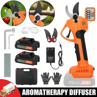 NEU Akku Astschere mit LCD Anzeige, Schnurlose Elektrische Gartenschere Max 40mm