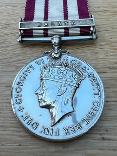 George VI Malaya General Service Medal To:5355 E.F.Clarke Royal Marines