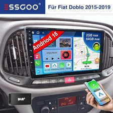 Autoradio DAB+ per Fiat Doblo 2015-2019 64G Android15 Navi CarPlay GPS Bluetooth