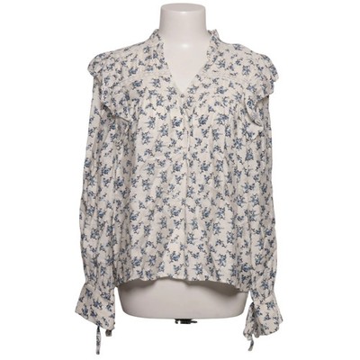 Studio Studio, Bluse, Größe: M, Weiß/Blau, Blumen, Damen #G0x