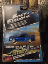 JADA 1:55 2016 Fast Furious Build 'N Collect Brian's Nissan Skyline GT-R R34