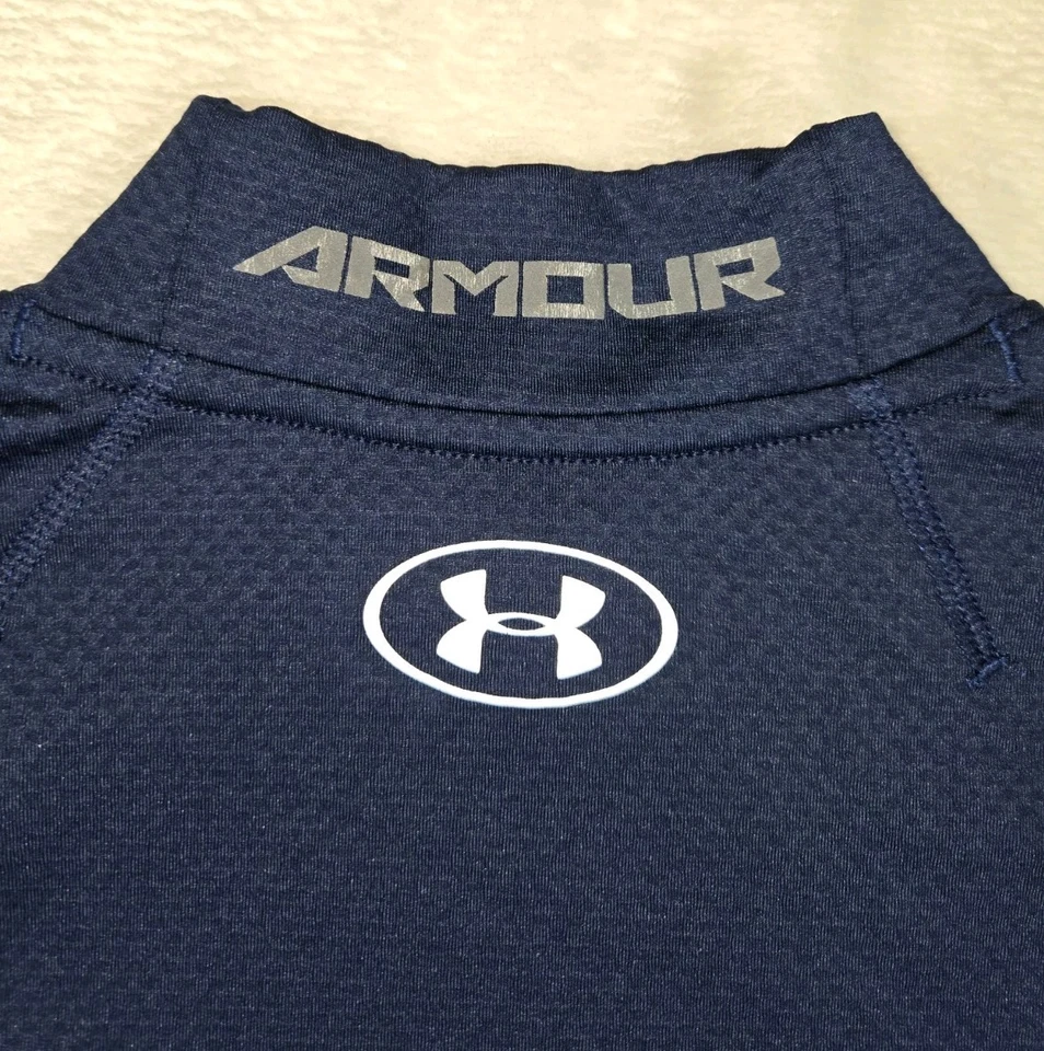 Camisa Under Armour Coldgear Reactor Manga Larga Para Hombre Ajustada Pequeña Azul Foto 4 de 4