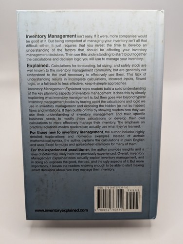 Inventory Management Explained: A focus on Forecasting, Lot Sizing... 2009 HC - Picture 3 of 18