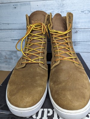 Supra WOLF S62004 Suede LACE UP BOOT 12M Mens Rear Zip W/ Damaged