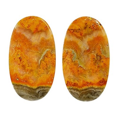 Natural Indonesian Bumble Bee Pair 15.2x27.2x4 mm Oval Shape Gemstone LS69-04114