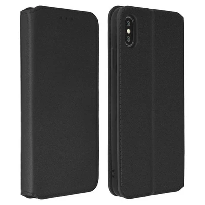 AVIZAR Housse Apple iPhone XS Max Etui folio Porte-cartes Fonction support - noir