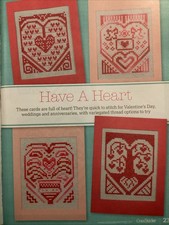 Wedding Anniversary Valentines Heart Cards Cross Stitch Chart