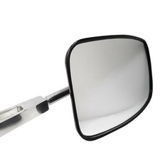 Achteruitkijkspiegel - voor waterskiboot - draaibaar - 177 mm x 330mm - Zilver