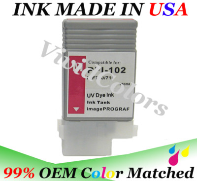 PFI-102 Magenta Ink cartridge fit Canon iPF 500/510/600/605/610/650/655 Ink Tank