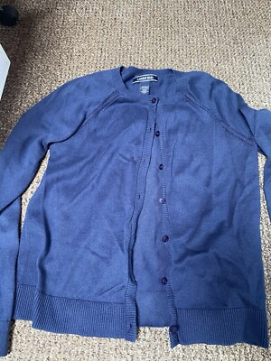 Lands End Mädchen Schule Strickjacke marineblau 10-12 Jahre