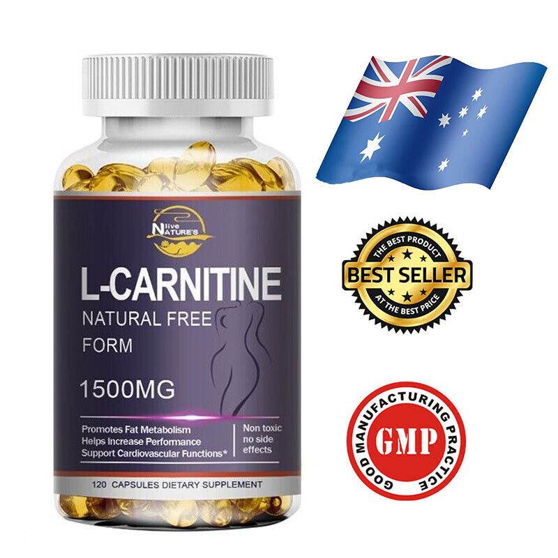 L-CARNITINE Capsules 1200mg Support Cardiovascular Health,Promote Metabolism AU