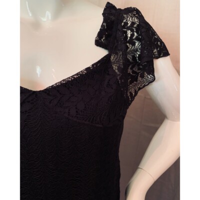 C.O.C. Curvy Fit Black Lace Overlay A-line Dress XXL | eBay