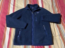 Patagonia Kids 10M Dark Blue almost Black Full Zip Sherpa Jacket