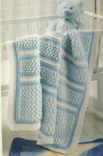 BABY BUBBLE WRAP AFGHAN NURSERY DECOR CROCHET PATTERN INSTRUCTIONS