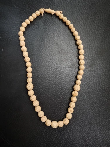 Antique Chinese Carved Bead Necklace