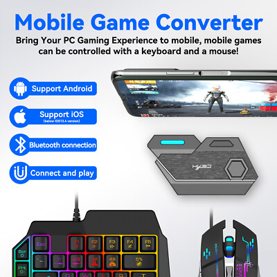 Gamepad PUBG Controller Game Keyboard Mouse Converter For IOS 13.4 below Adapter