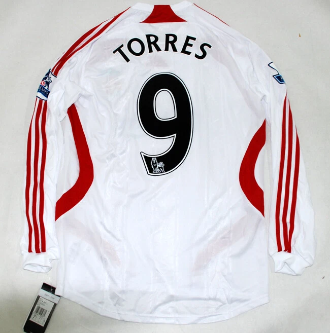 Authentic) Adidas Liverpool Away 2007/2008 #9 #Torres, Men's