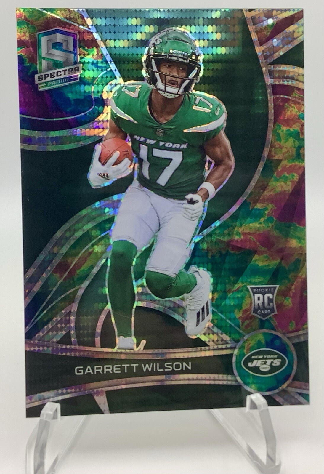 2022 Panini Spectra Garrett Wilson Celestial /99 Rookie Card Prizm Jets RC #145