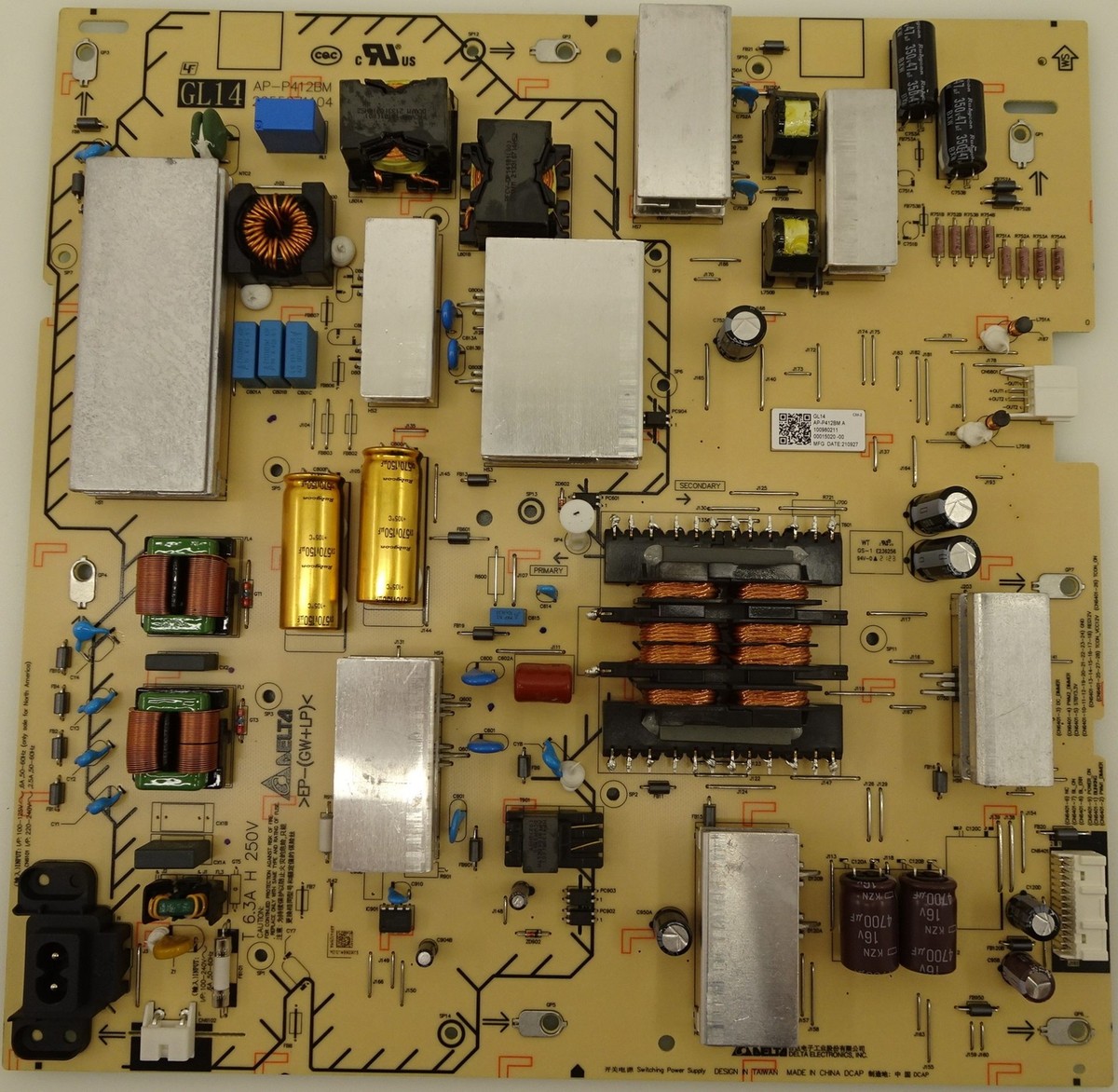 Sony FW-75BZ30J Power Board 1-009-802-11 (AP-P412BM) | eBay