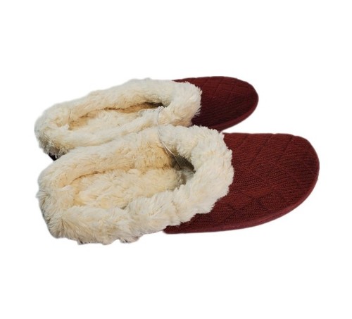 Women’s Dearfoams Sweater Knit Clog Slippers Tibetan Red Size Extra Large 11-12 - Picture 4 of 6