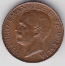 Italy - 1921R 5c KM-59 in Toned Unc