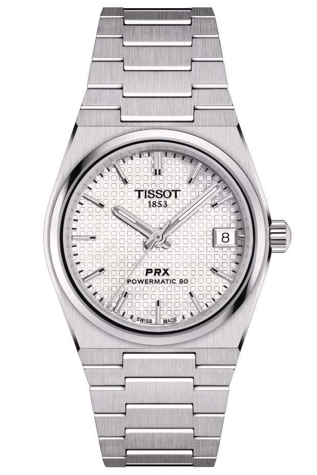 Tissot PRX Powermatic Auto White Stainless Steel Men's Watch