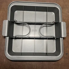 Chicago Metallic Non-Stick Bake Lift Serve Crispy Edges Brownie Pan 9" x 9" EUC