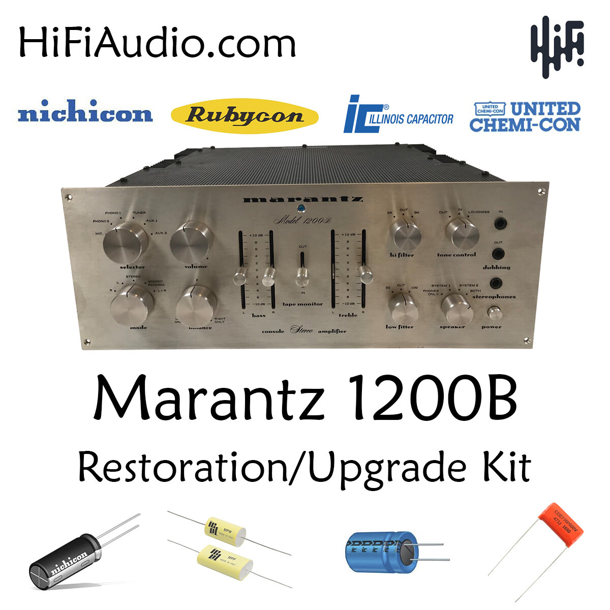 Marantz 1200B amplifier rebuild restoration recap upgrade