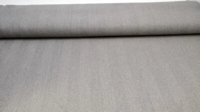 MARKENLOS Agora Esquire Polsterstoff in Grau, Fischgrät Design, Indoor & Outdoor Stoff