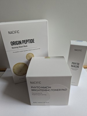 Nacific Skin Care Bundle (Sheet Mask, Brightening Essence, Toner Pad)