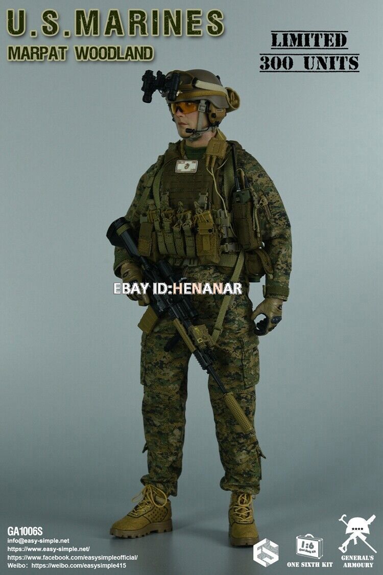 Easy&Simple GA1006S U.S. MARINES MARPAT WOODLAND 1/6 Action