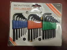 Sontax 21 piece L-Hex Key Set includes SAE Torx & Metric  #244-6945