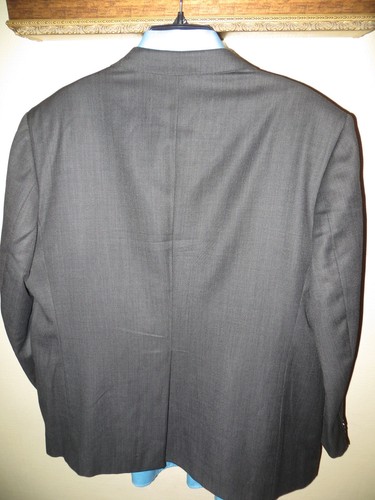 Tom Barnett Hand Made Dormeuil Amadeus England Grey Suit Blazer 48R Pant 40X26 - Picture 6 of 11