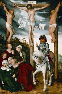 Crucifixion of Christ by Lucas Cranach Christian Giclee Art Print + Ships Free