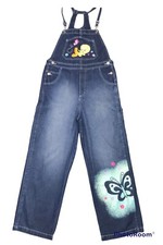 Looney Tunes 2002 VTG Tweety Bird Denim Overalls Kids Size 14