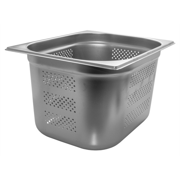 Gn 1/2 GastronormbehäLter Gn-BehäLter Edelstahl 12,5 Liter Tiefe 200Mm Gelocht-image